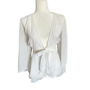 Cato white chiffon top sz 18/20